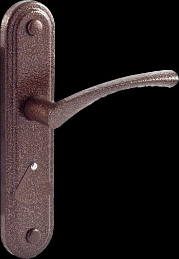 .Ручка на планке РФ2-55.07-9. сувальд /медь /АБС