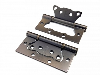 Петля  СТАЛЬ100х75х2,5 б/колп 2ВВFH б/врезки MBN/матовый черный никель/RENZ/