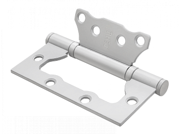 Петля  СТАЛЬ100х75х2,5 б/колп 2ВВFH б/врезки SW/супер белый/RENZ/