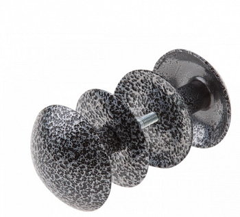 Ручка-кнопка РК2-1 (алюминий) пол. серебро/Металлист