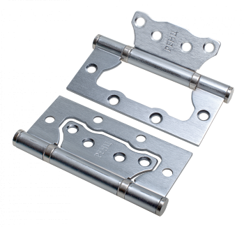 Петля  СТАЛЬ100х75х2,5 б/колп 2ВВFH б/врезки SSC/ супер сатин хром/RENZ/